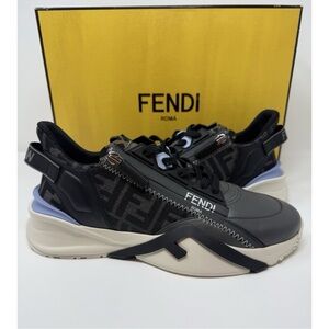 Fendi Men's Gray and Cream Sneakers